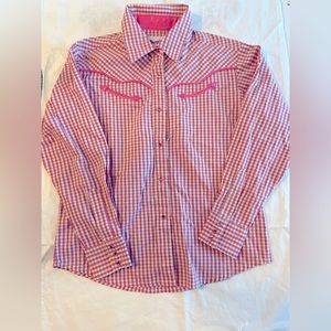 Girls Western shirt with rhinestone snaps Wrangler